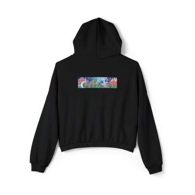 🌊Premium Water Black Cinched Bottom Hoodie