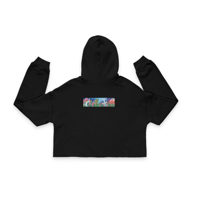 Premium Water Black Cropped Street wear Hoodie