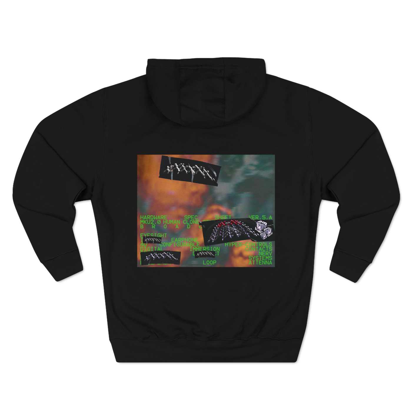 Unisex heavyweight black hoodie