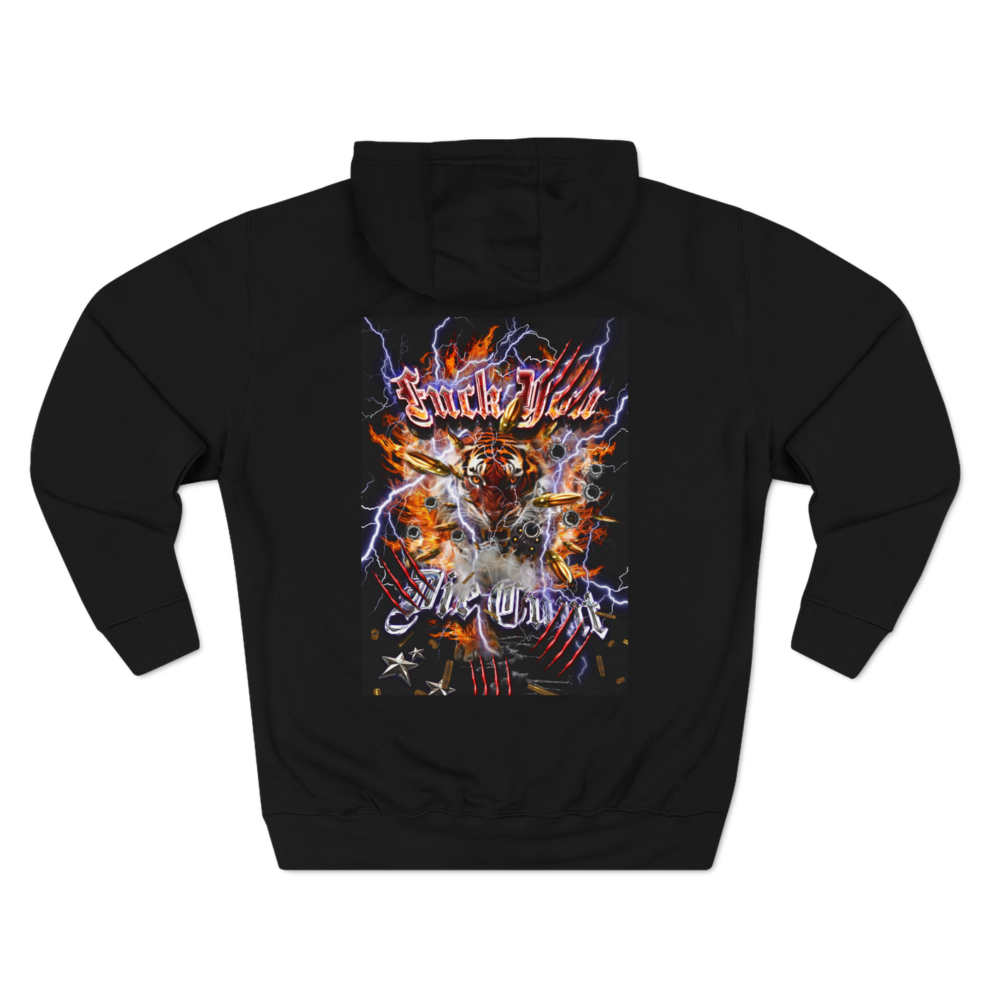 🐅⚡Premium Tiger Attack Black Hoodie for men and women