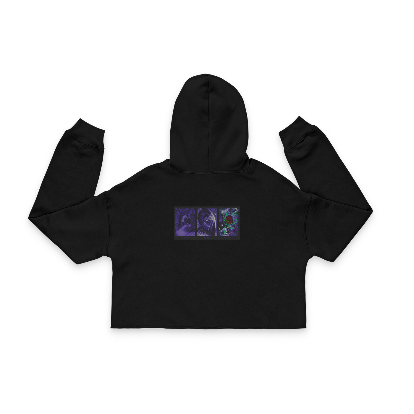 Premium Psychic Black Cropped Hoodie