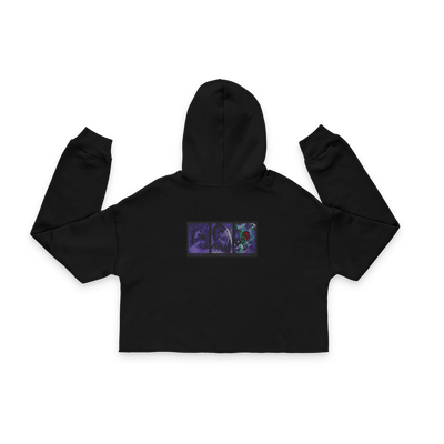 Premium Psychic Black Cropped Hoodie