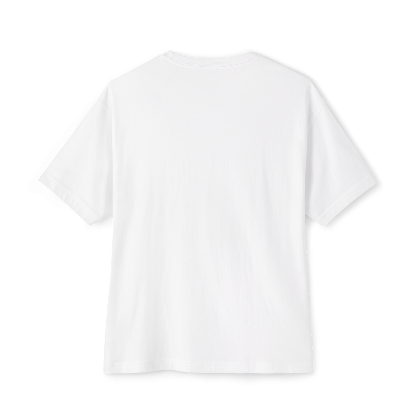 ⬜White Plain Unisex Oversized Boxy Tee