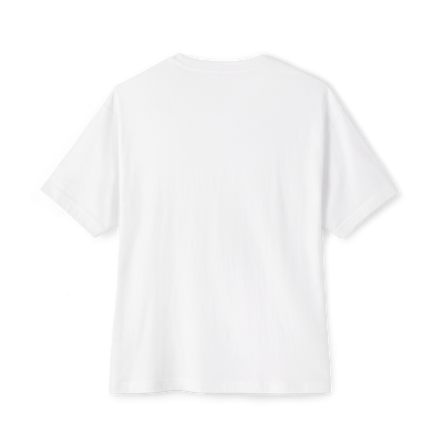 ⬜White Plain Unisex Oversized Boxy Tee