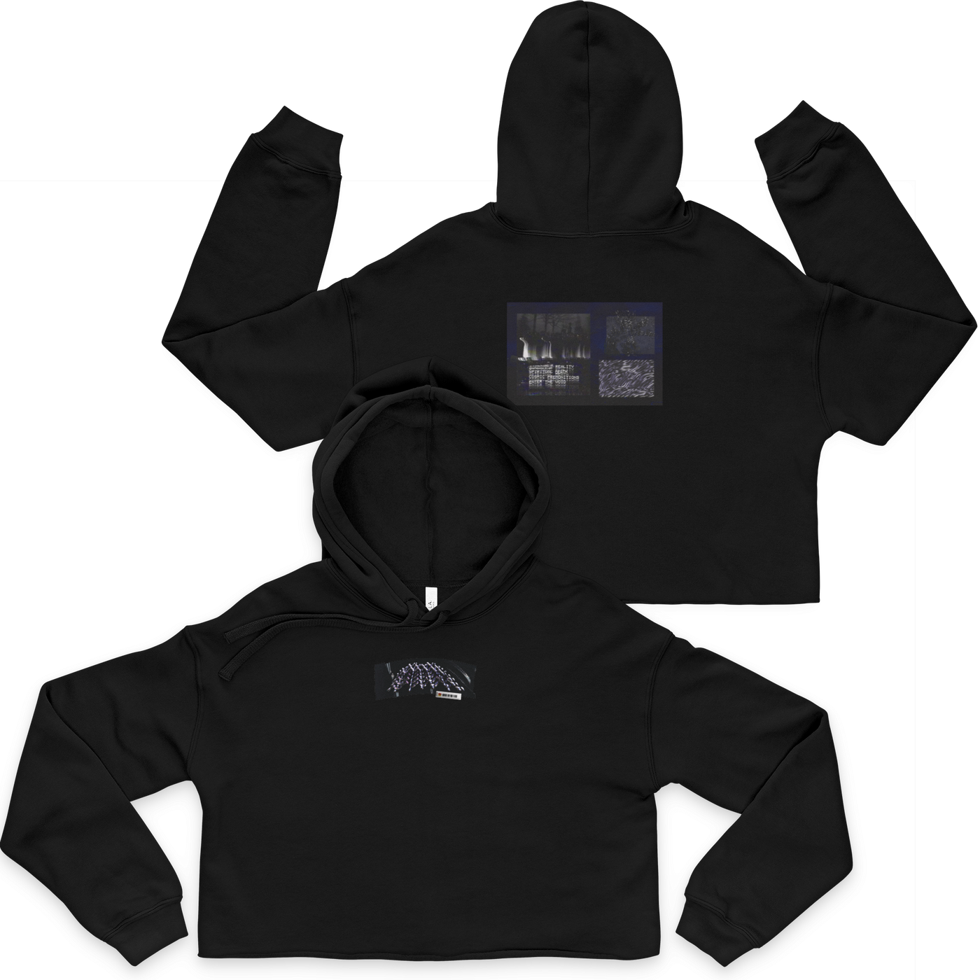 🏁 Premium Black Cropped Hoodie