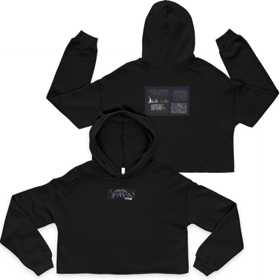 🏁 Premium Black Cropped Hoodie