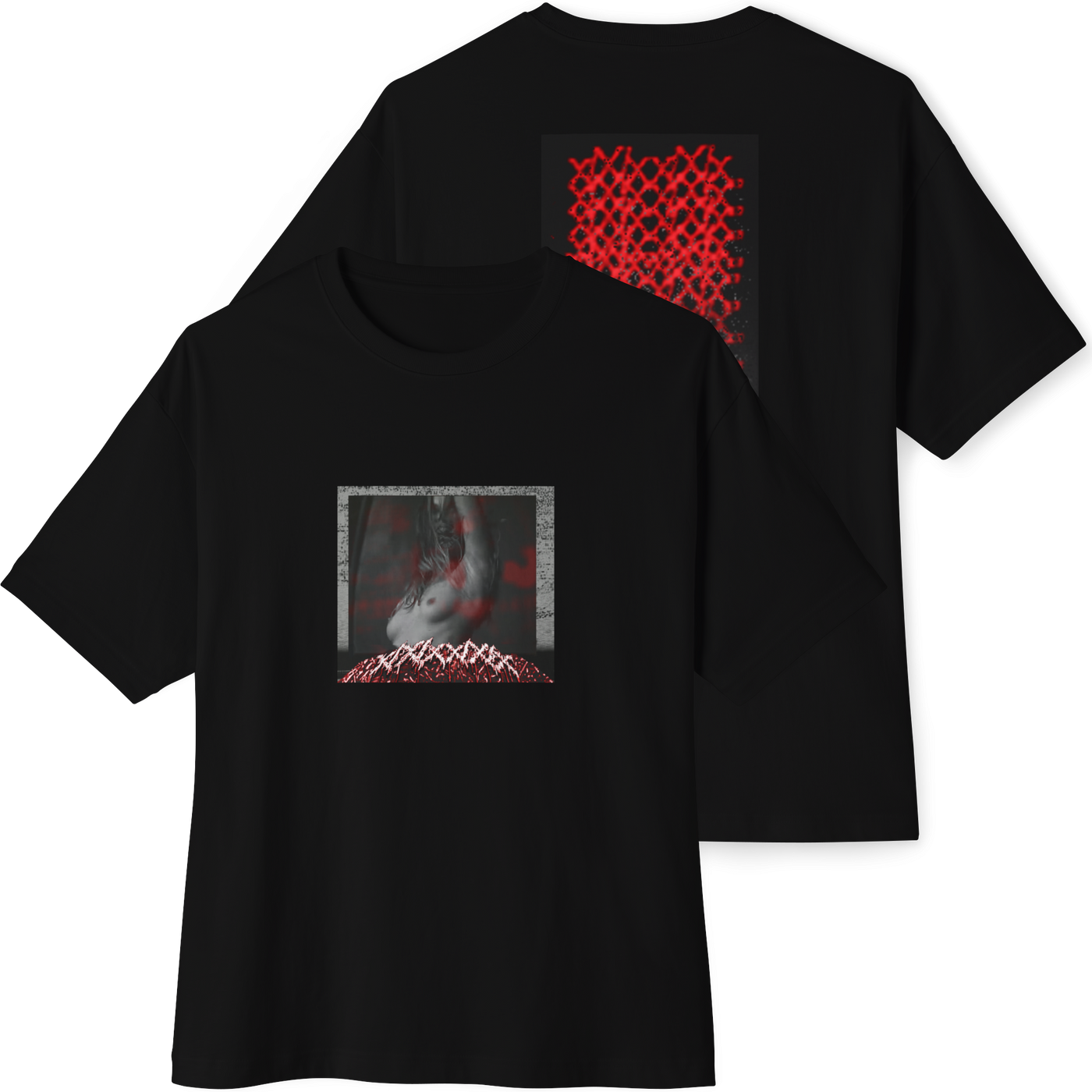 🟥Black Unisex Oversized Boxy Tee