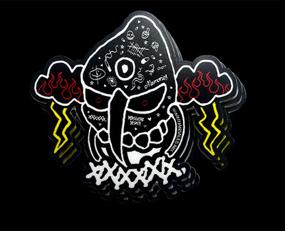 🔥 Fire Skull Decal