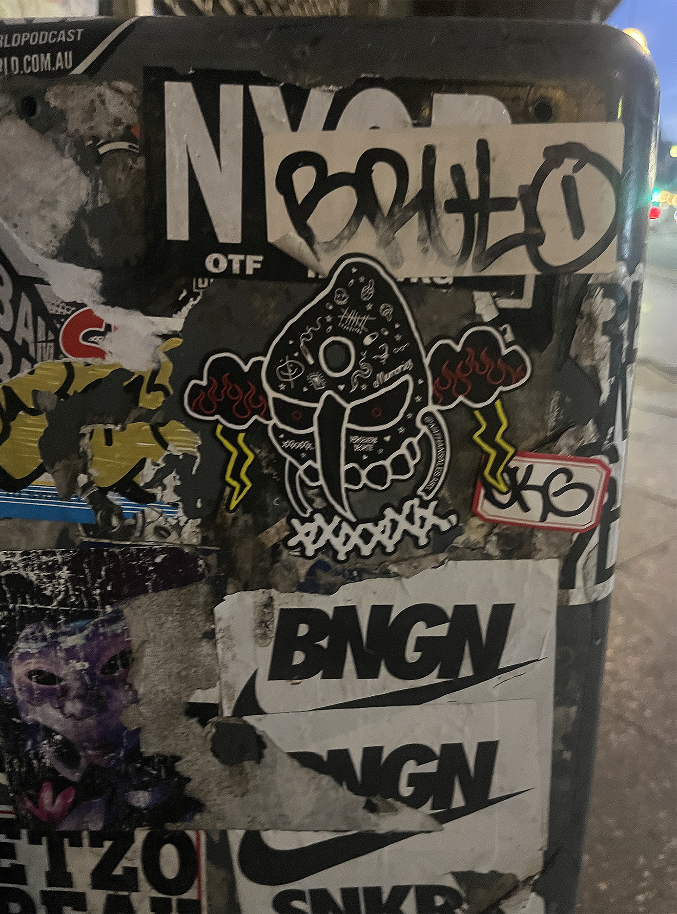 🔥 Fire Skull Decal