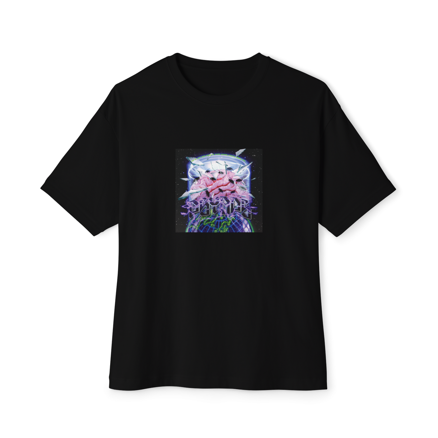 🧠Black Unisex Oversized Boxy Tee