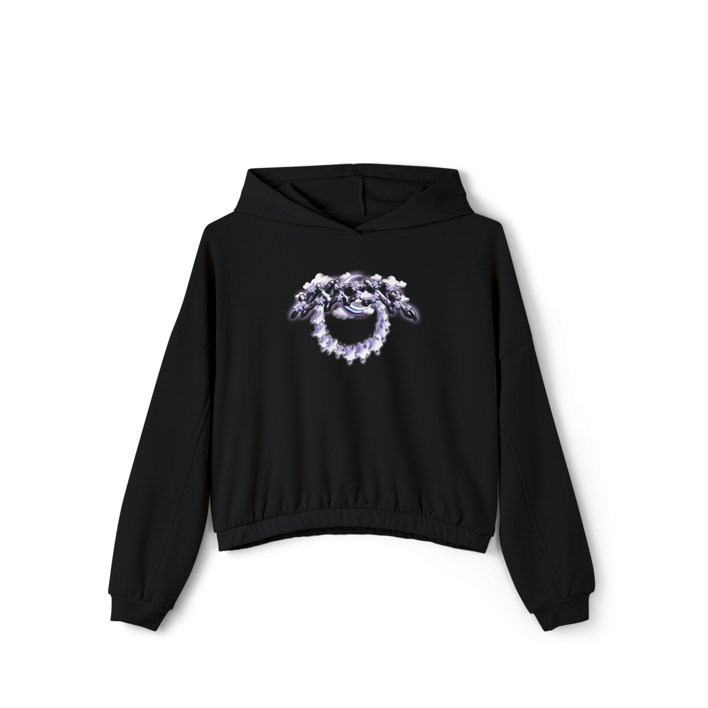 ☁️Premium Dream Black Cinched Bottom Hoodie