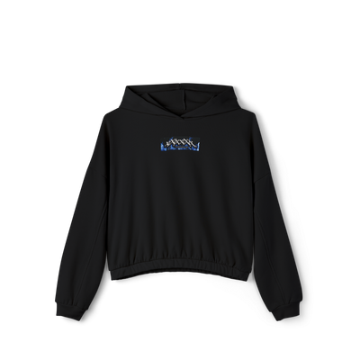 🌊Premium Water Black Cinched Bottom Hoodie