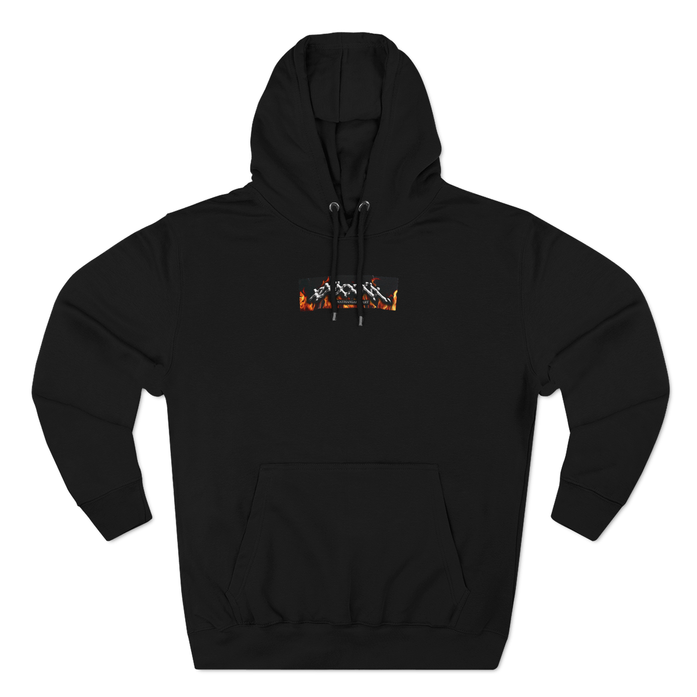 Burning Skull Black streetwear hoodie for men and women