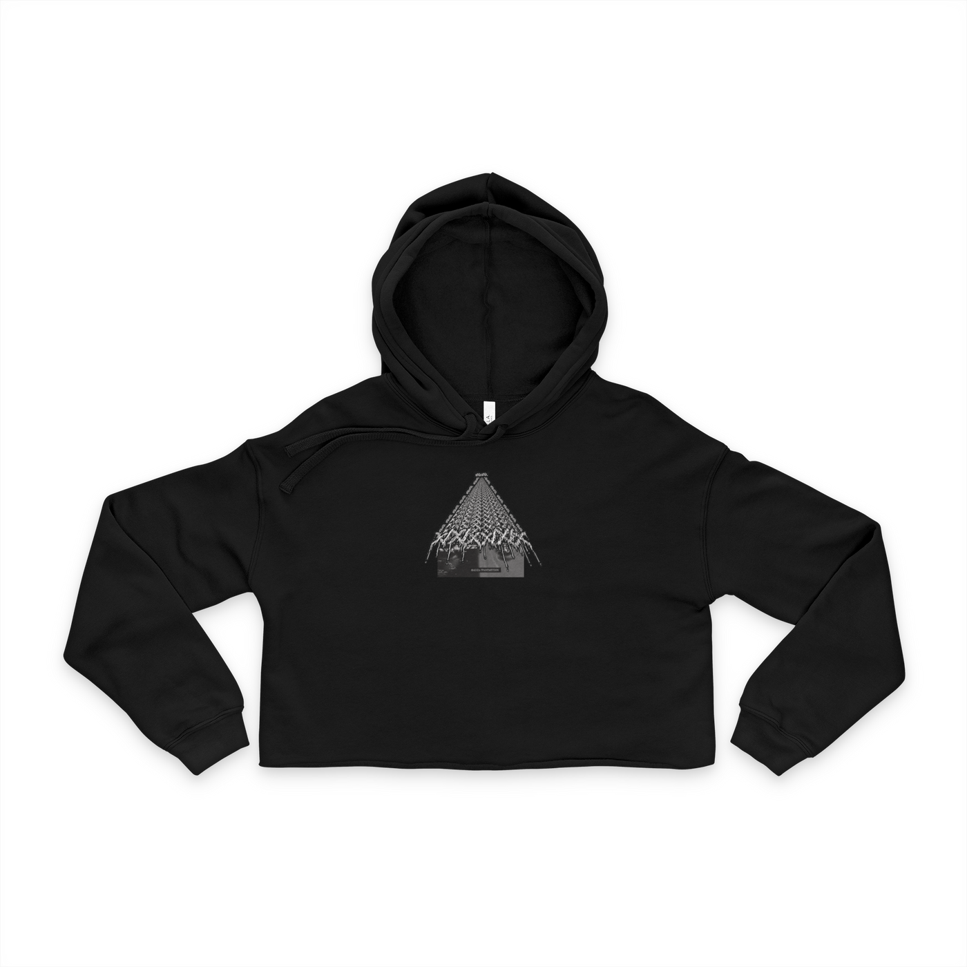 Women’s black cropped streetwear hoodie