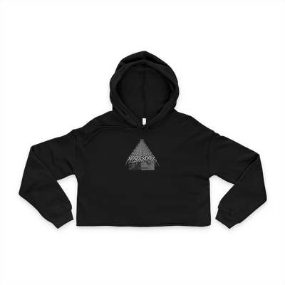 Women’s black cropped streetwear hoodie