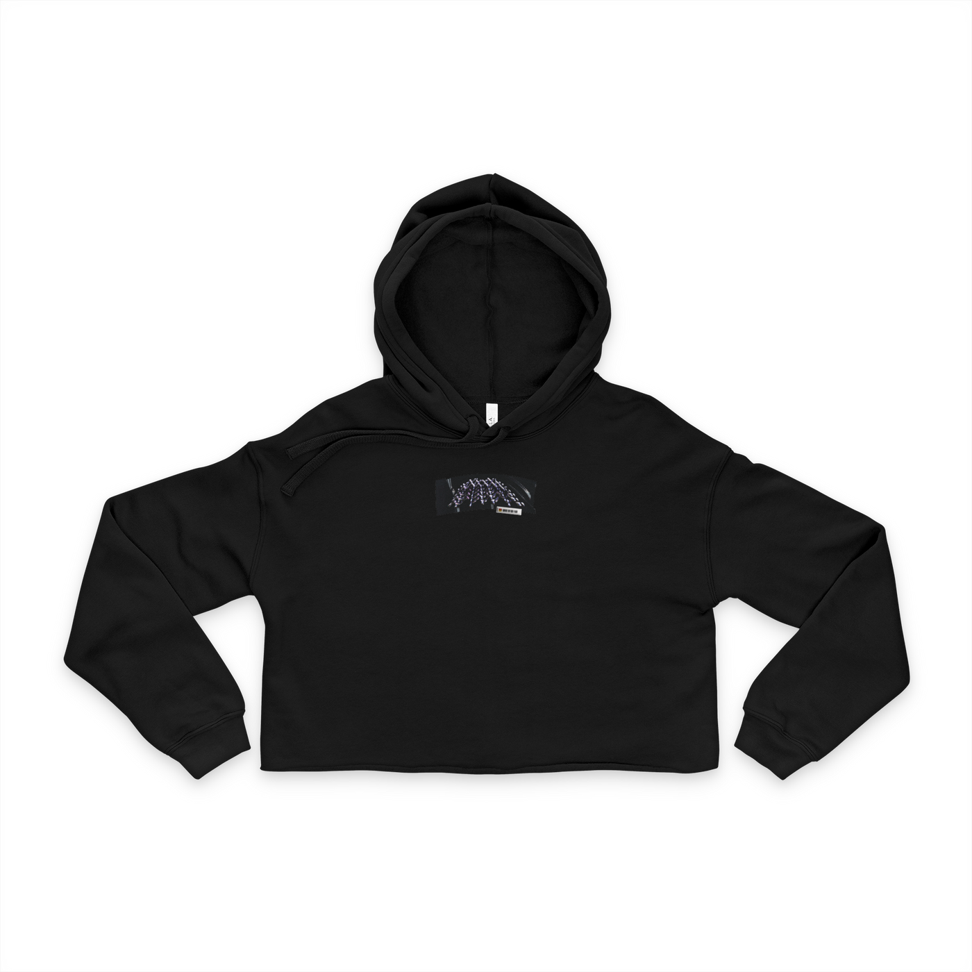 🏁 Black Cropped Hoodie - Nathansales.art