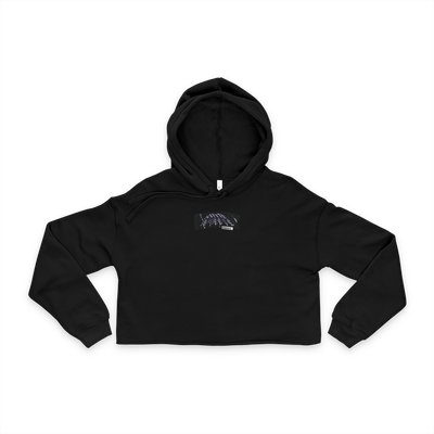 🏁 Black Cropped Hoodie - Nathansales.art