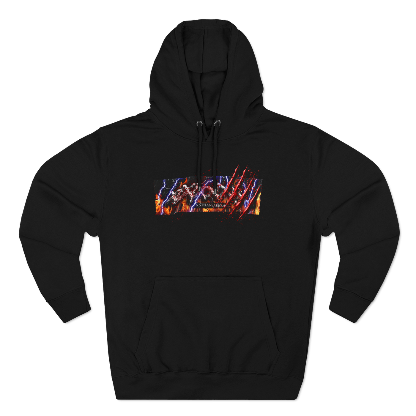Premium Tiger Attack Black Hoodie for men and women