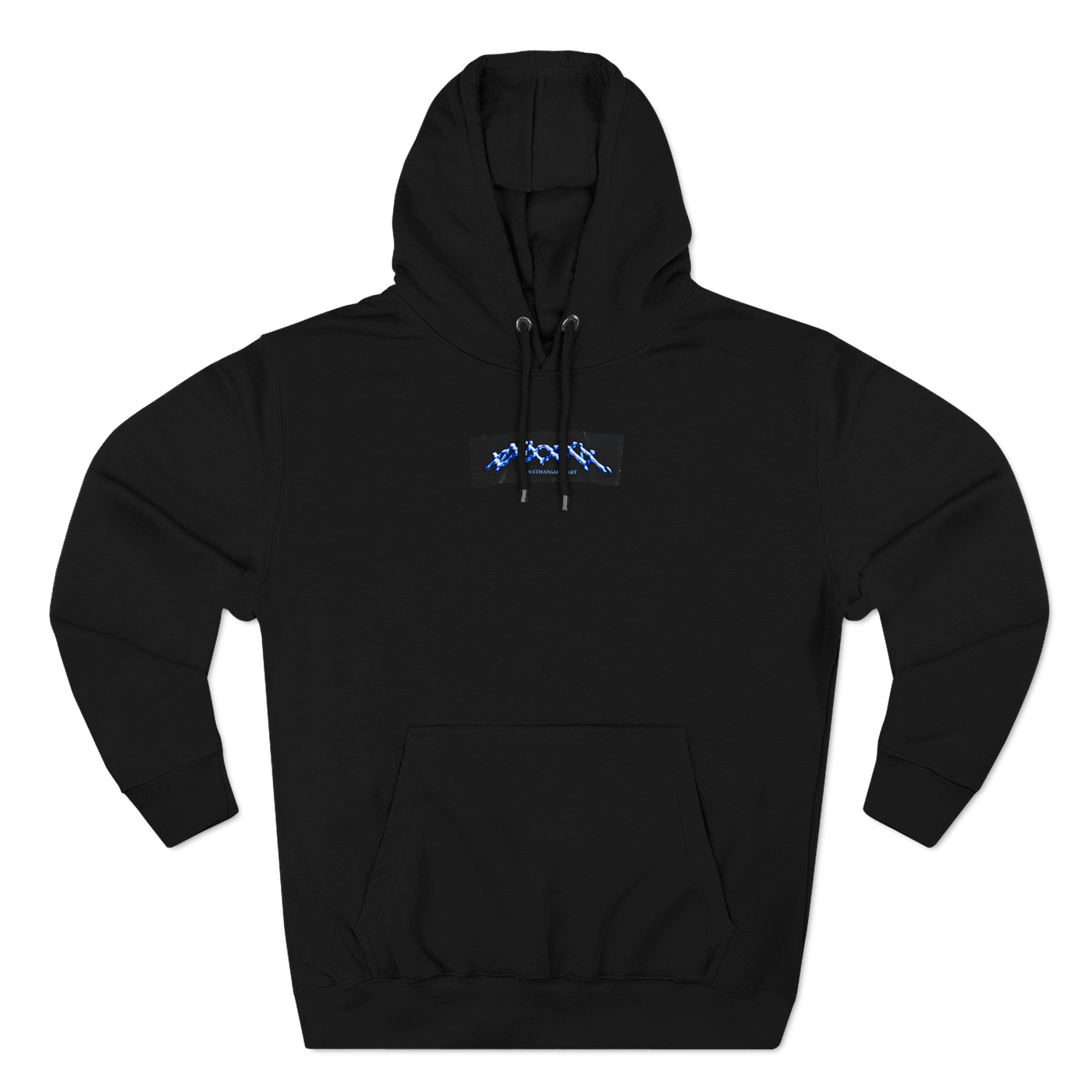 premium black hoodie with UFO graphic