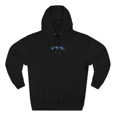 premium black hoodie with UFO graphic