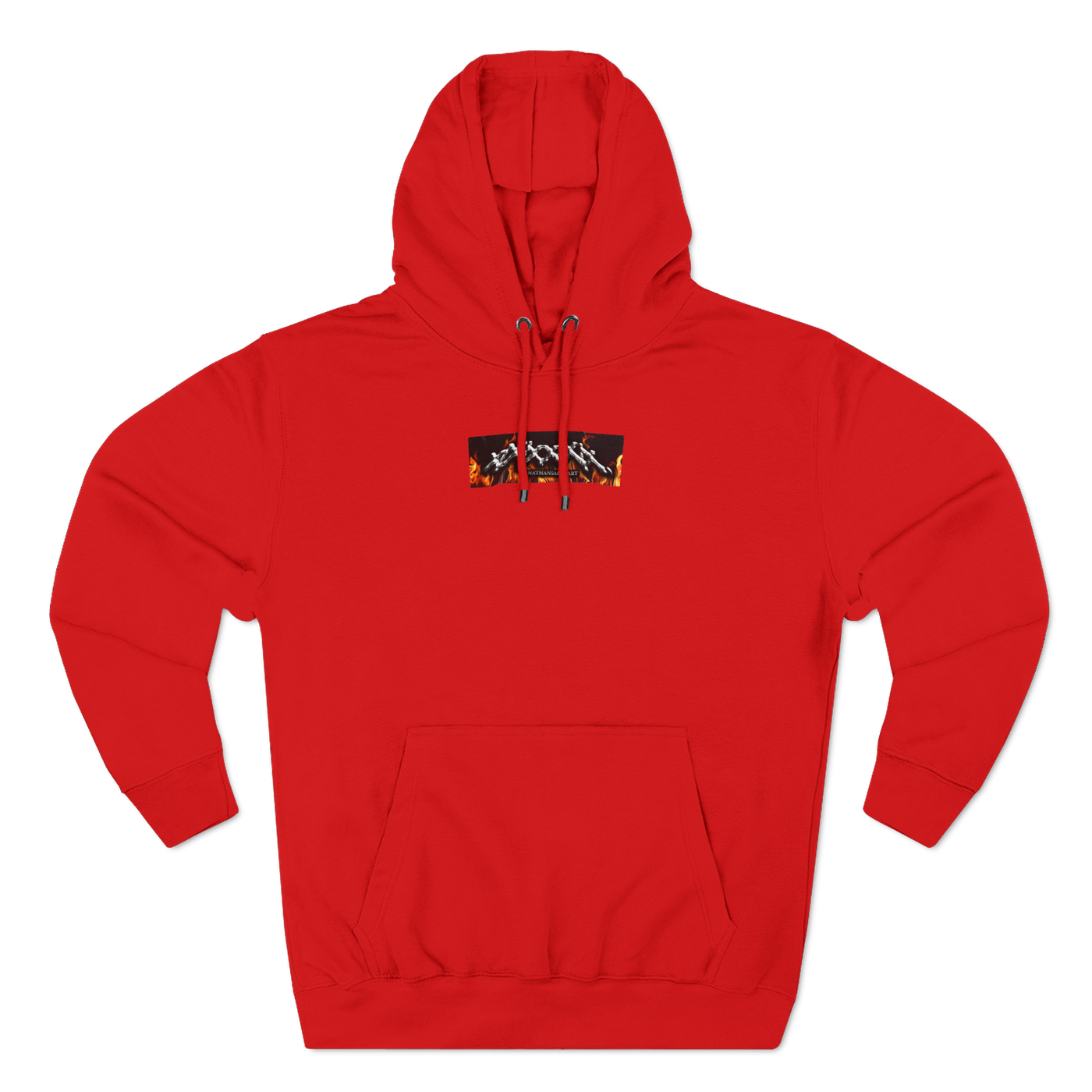 Burning Skull Red streetwear hoodie for men and women