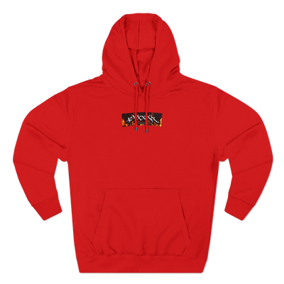 Burning Skull Red streetwear hoodie for men and women