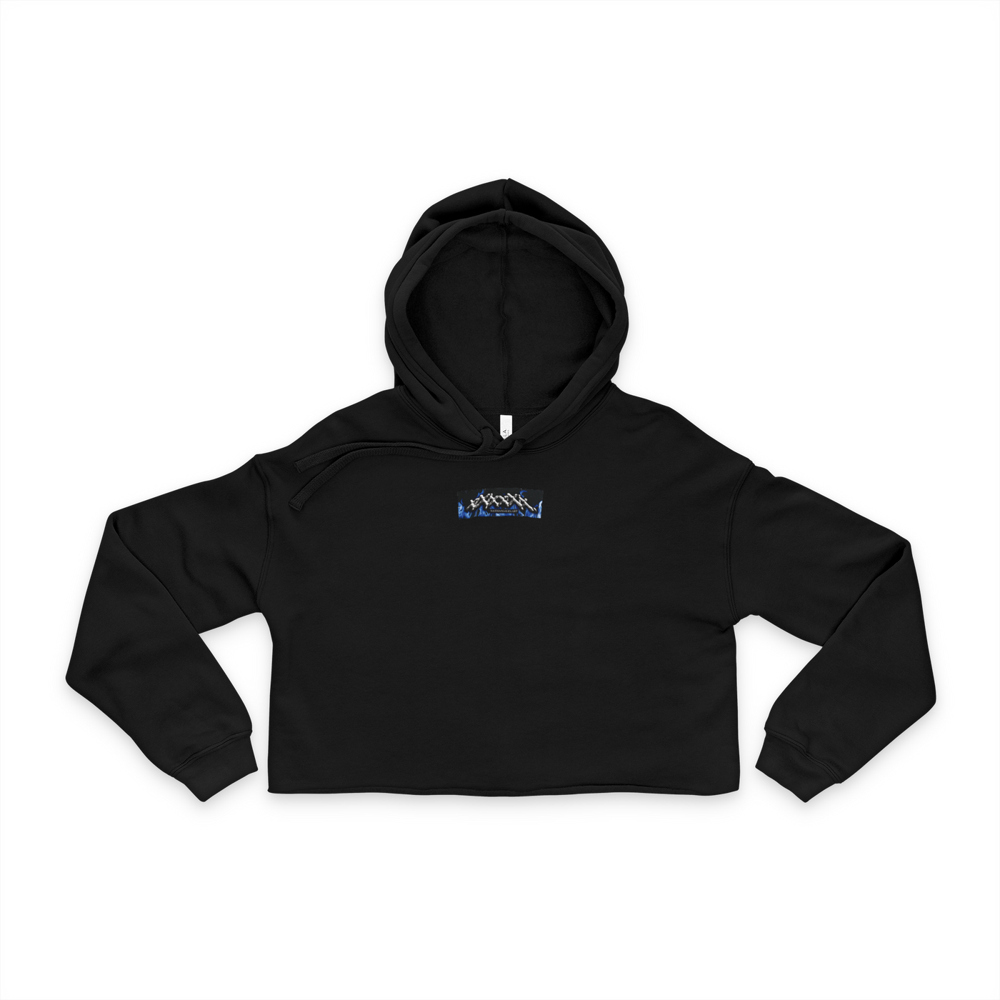 Premium Water Black Cropped Street wear Hoodie