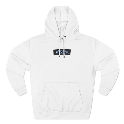 premium white hoodie with UFO design