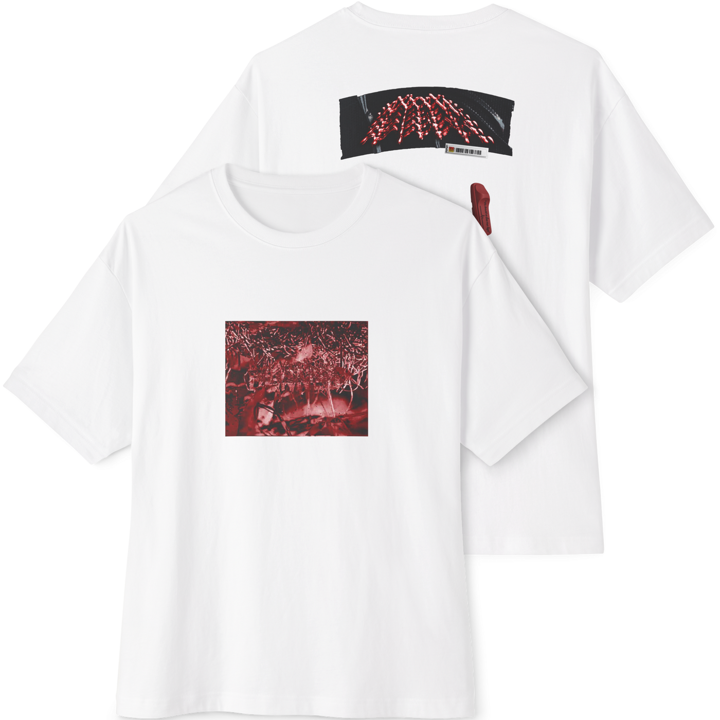 👍White Unisex Oversized Boxy Tee