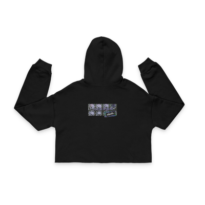 🧬Black Cropped Hoodie - Nathansales.art