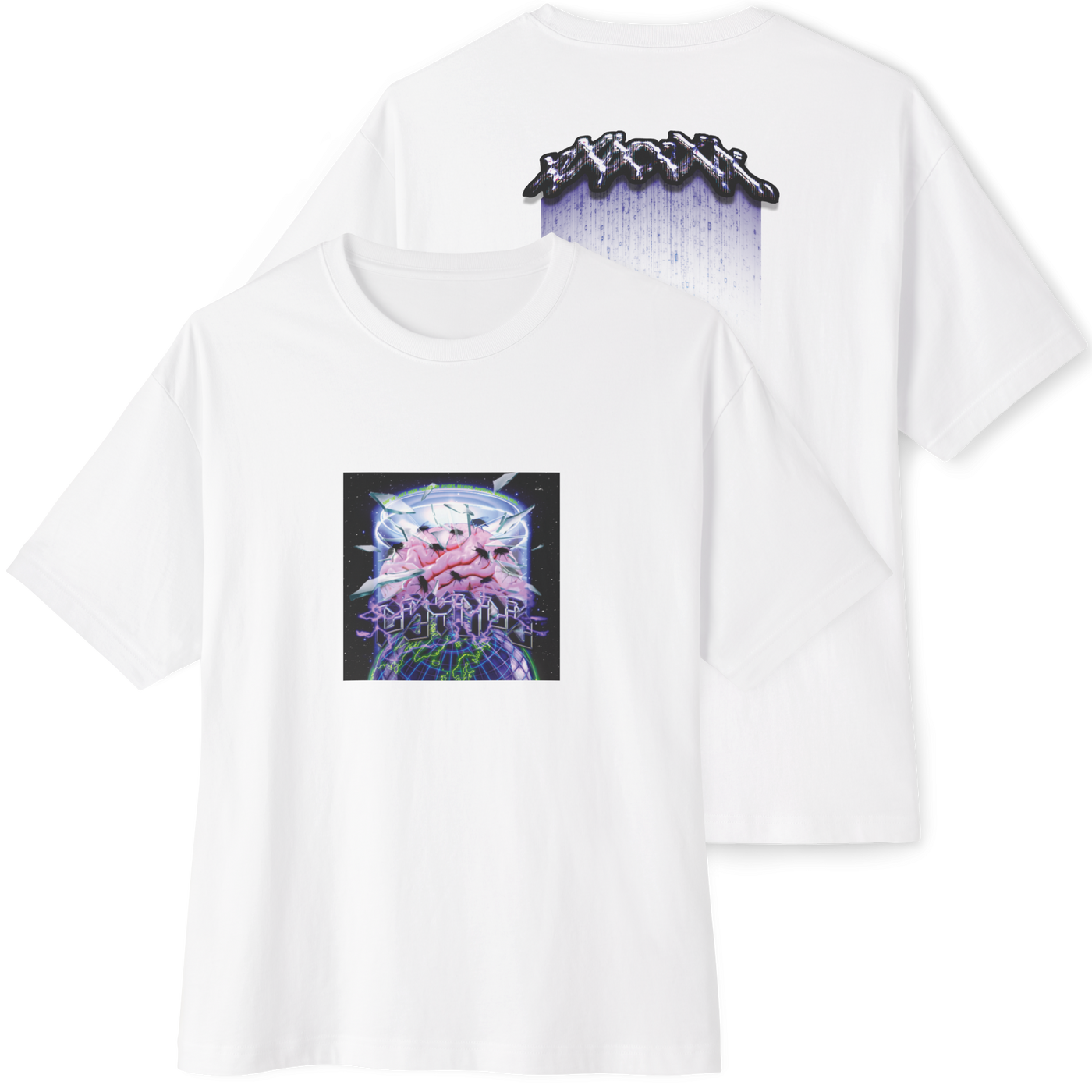 🧠White Unisex Oversized Boxy Tee