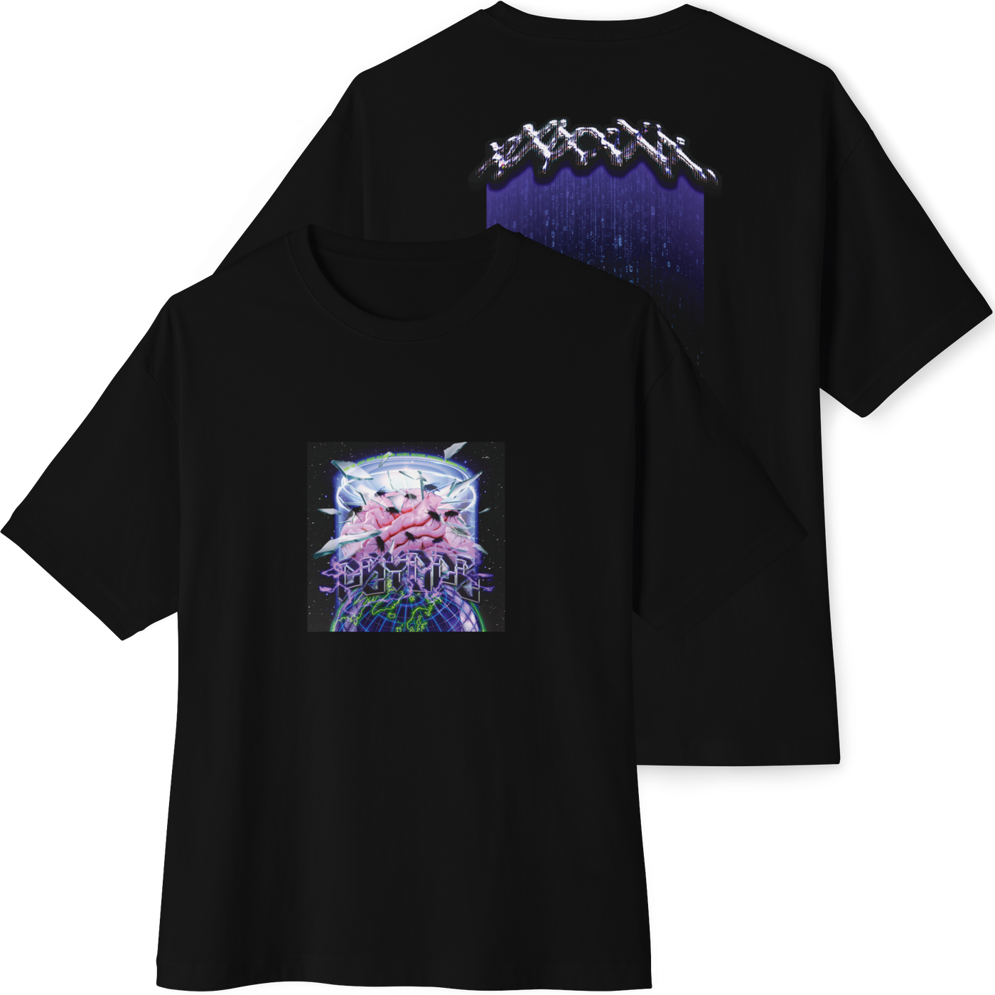 🧠Black Unisex Oversized Boxy Tee