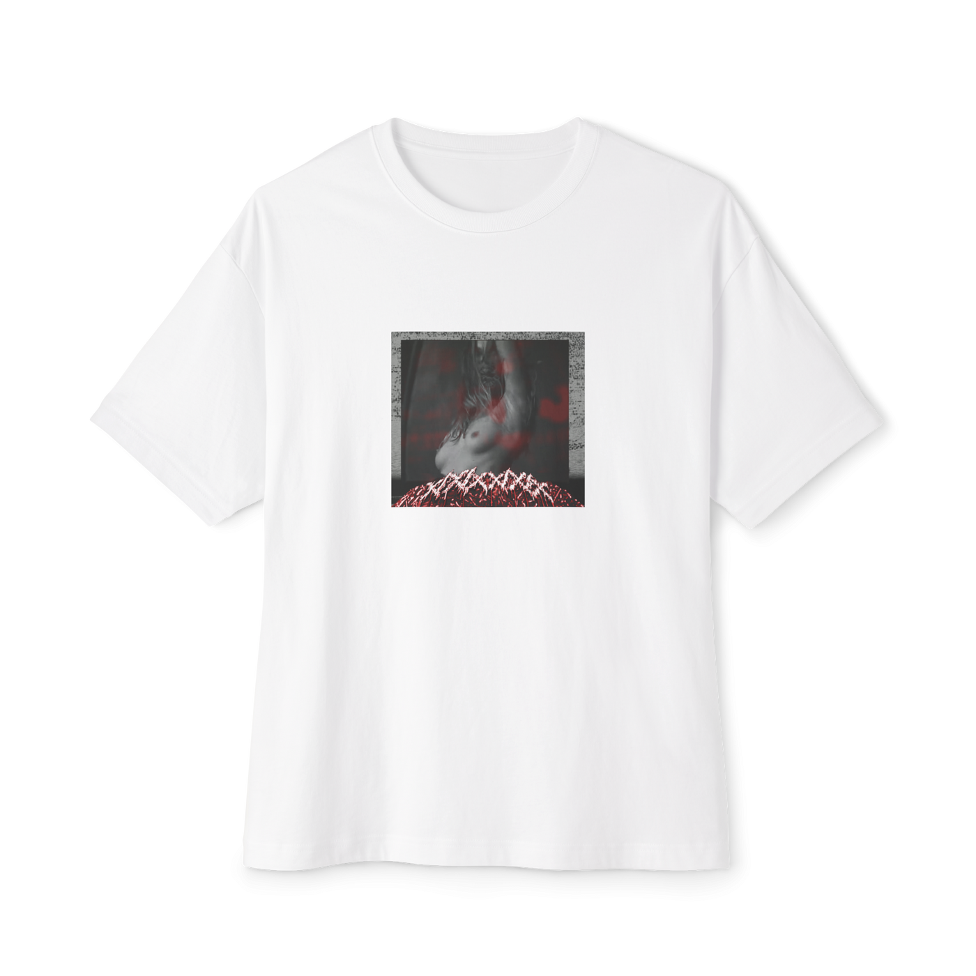 🟥White Unisex Oversized Boxy Tee